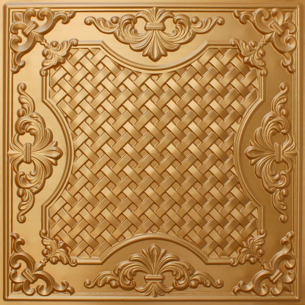 Falkirk Perth Gold 2 ft. x 2 ft. Decorative Rustic Glue Up or Lay In Ceiling Tile (40 sq. ft./case) price history on PriceWatchPro