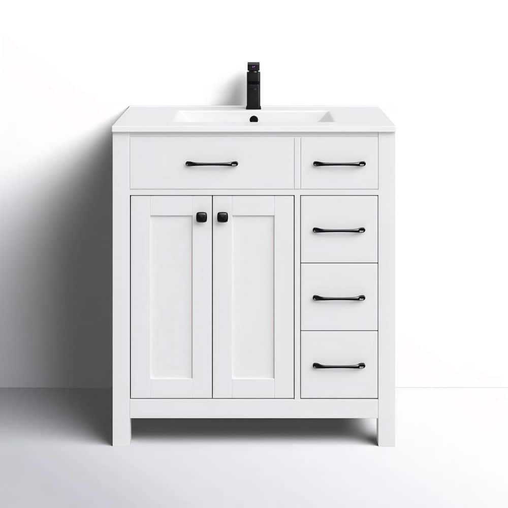 eclife 30 in. W x 19 in. D x 34 in. H Single Sink Freestanding