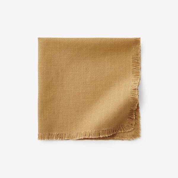 Company Cotton 19 in. W x 19 in. H Amber Solid Fringe Turkish Cotton Napkin (Set of 4)