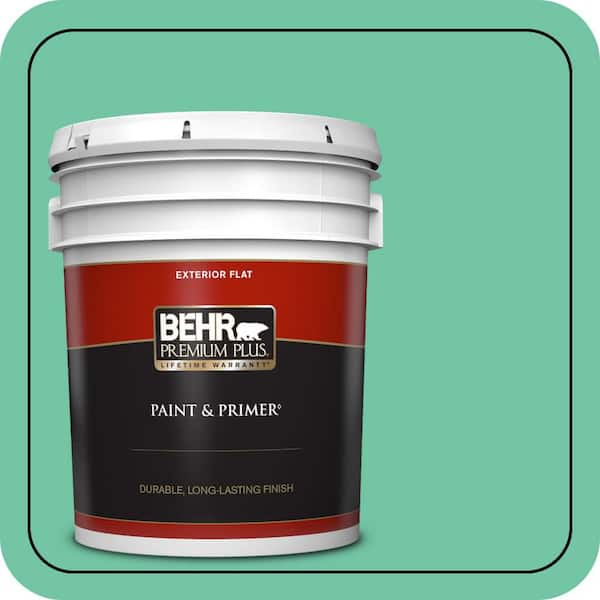 BEHR PREMIUM PLUS 5 gal. #P420-4A Gem Silica Flat Exterior Paint & Primer