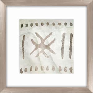 20-1/2 in. x 20-1/2 in. "Tribal Etched Lines D" Framed Wall Art
