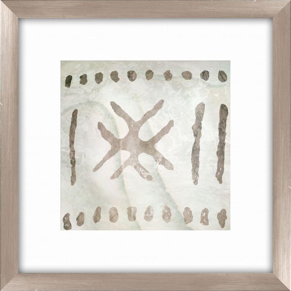 PTM Images 20-1/2 in. x 20-1/2 in. "Tribal Etched Lines D" Framed Wall Art