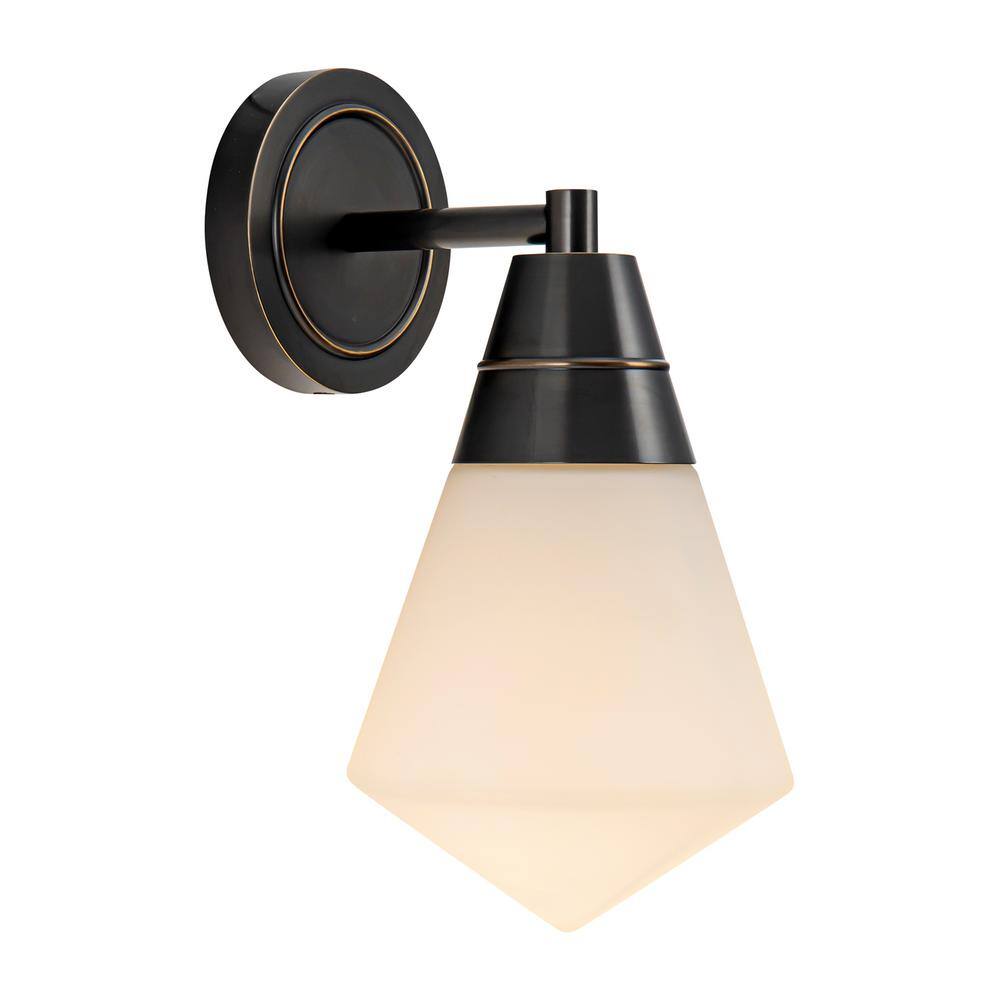 Urban Bronze Matte Opal Glass Wall Sconce