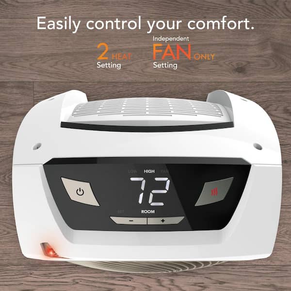 AVH10 1500-Watts White Indoor Electric Fan Forced Space Heater with Auto Climate Control