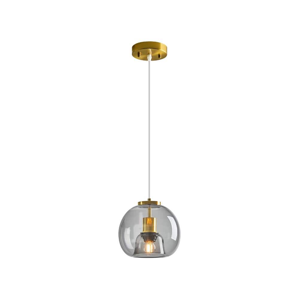 60w Light Grey Glass Pendant Lights withGlobe Shade for Kitchen Island Bedroom Dining Room price history on PriceWatchPro
