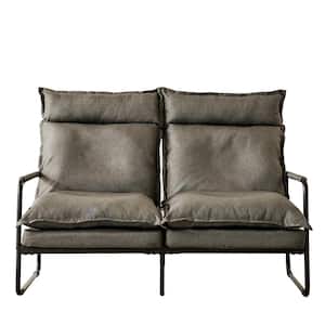 Bake Grey Upholstery Double Seats Reclining Sofa