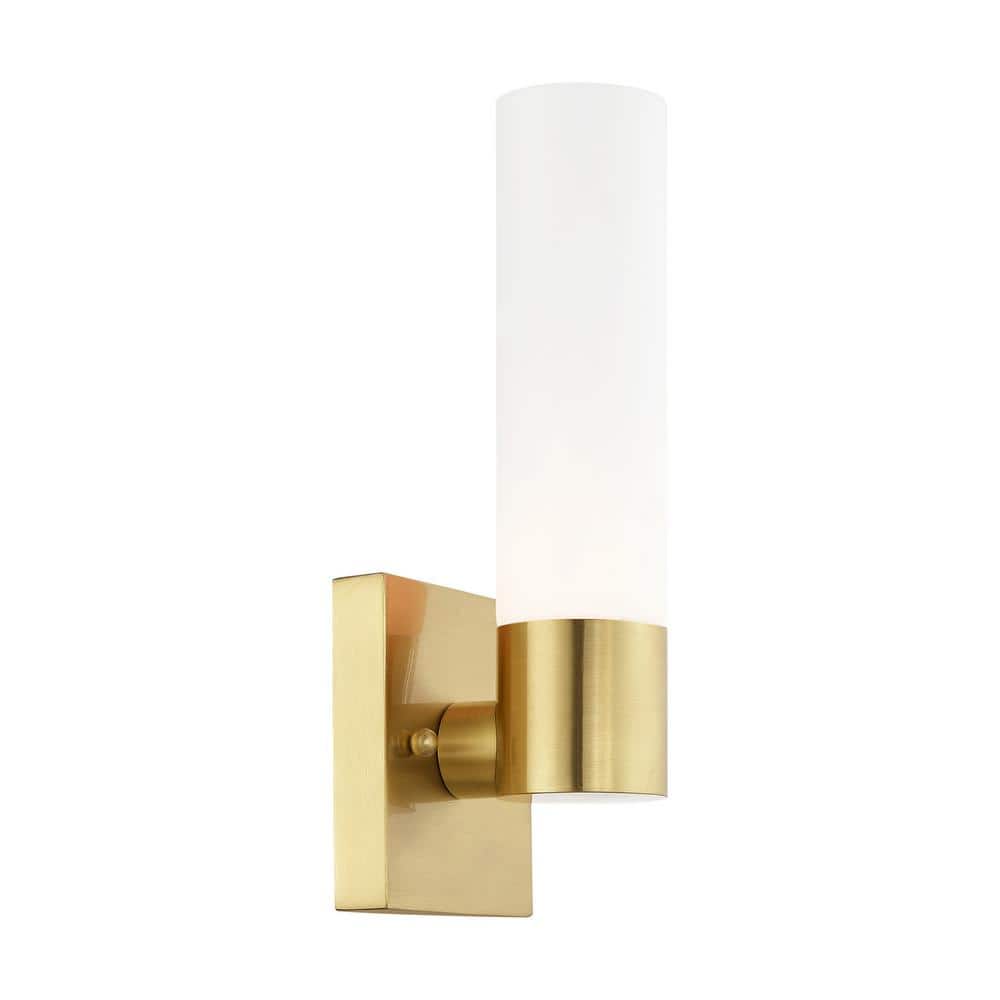 Aero Chrome Sleek Contemporary Wall Sconce with Etched Opal Glass