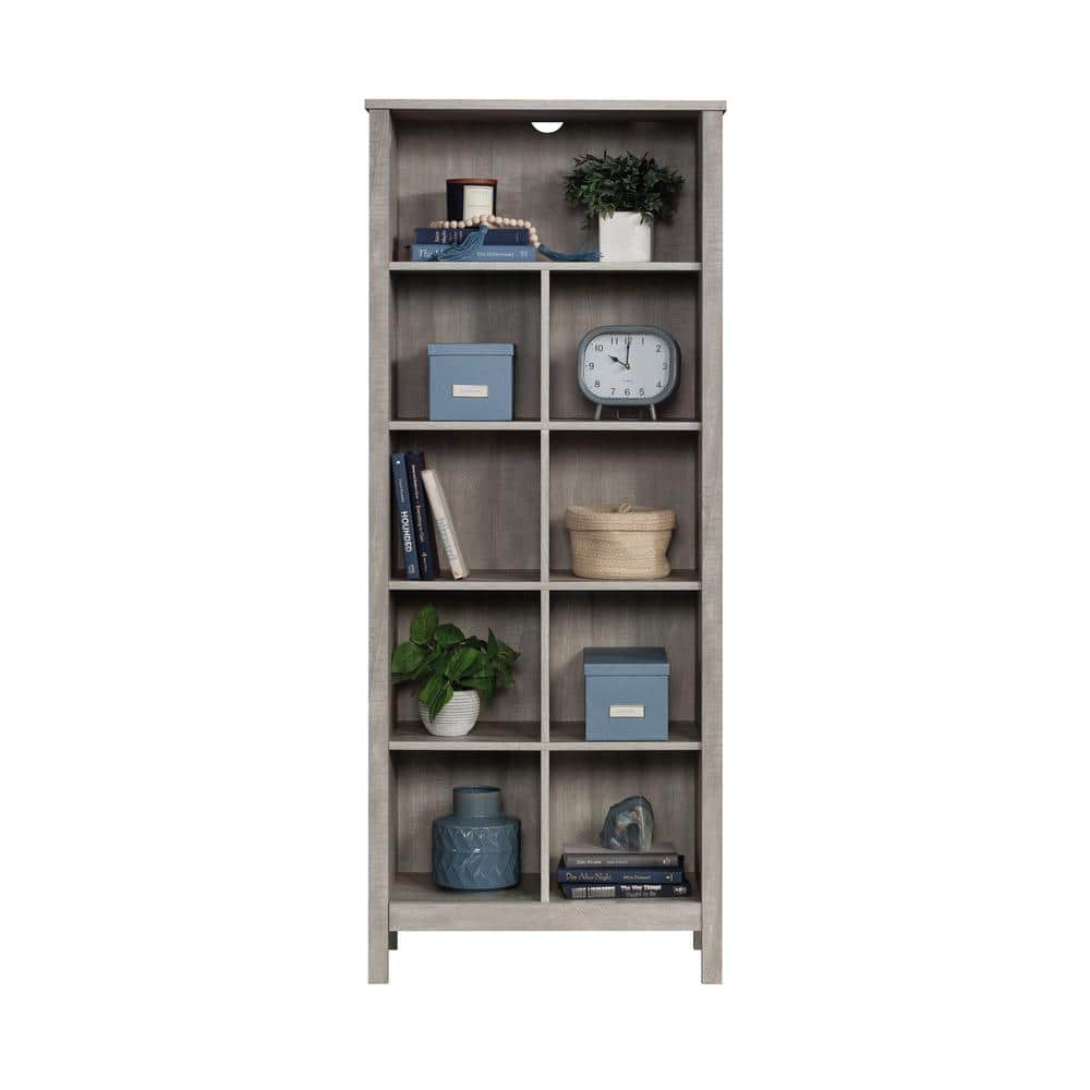 Gray 65.75" Tall 9-Cube MDF Bookcase