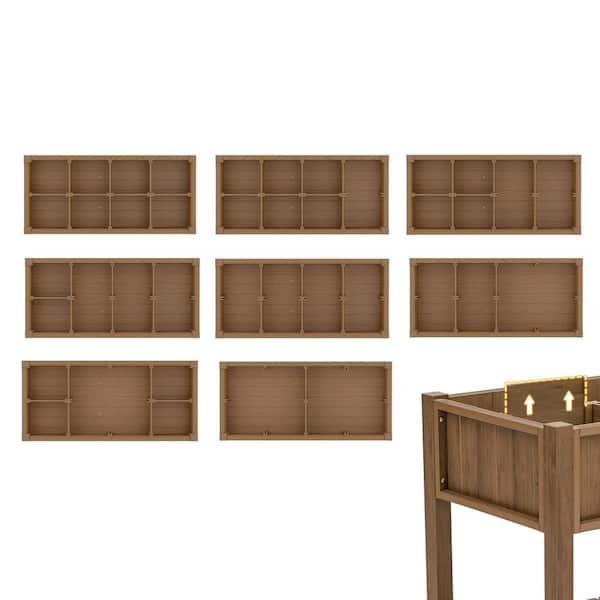 LUE BONA 48 in.x 22 in.x 30 in.Brown Recycled Plastic Wood