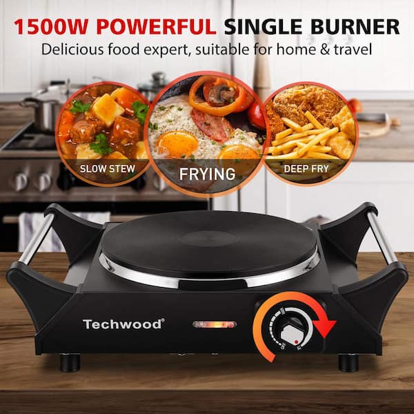 Cusimax Portable Electric Hot Plate for Cooking,1500W Countertop Singl