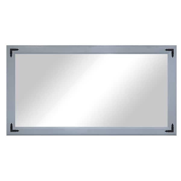 Rayne Heritage (33 in. W x 60 in. H) Gray Hardwood Poplar Mirror with Decorative Bracket