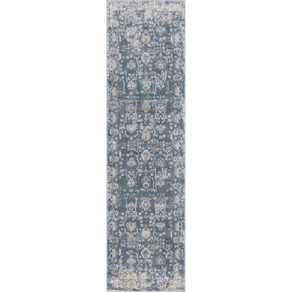 Portland Central Blue 2 ft. 2 in. x 8 ft. Runner Rug