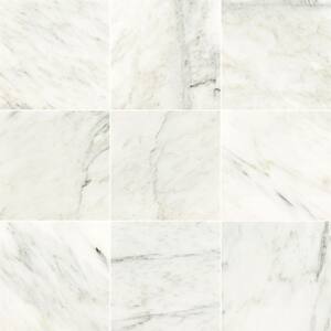 Greecian White Riptide 6 in. x 12 in. Polished Marble Stone Look Floor and Wall Tile (5 sq. ft./Case)