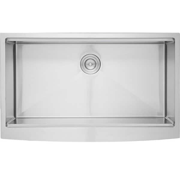 16 Gauge Brushed Nickel Stainless Steel 30 in. x 22 in. Drop-In Bar Sink Farmhouse Kitchen Sink with Ledge & Accessories