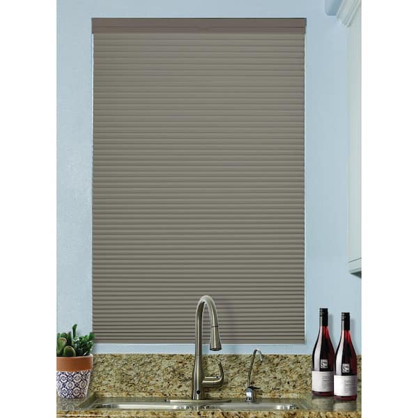 Antique Pewter Cordless Top Down Bottom Up Blackout 9/16 in. Single Cell Cellular Fabric Shade 58 in. W x 72 in. L