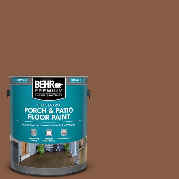 BEHR PREMIUM 1 gal. #ICC-80 Cinnamon Spice Gloss Enamel Interior/Exterior Porch and Patio Floor Paint