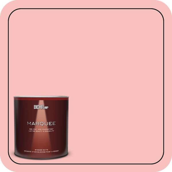 BEHR MARQUEE 1 qt. #160A-3 Pink Hydrangea Matte Interior Paint & Primer