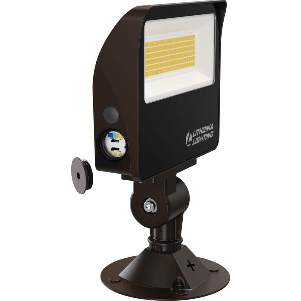 Lithonia Bronze Aluminum LED Floodlight with Adjustable Mount
