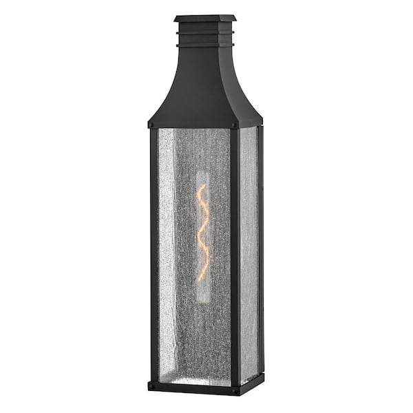 HINKLEY Beacon Hill 1-Light Museum Black Hardwired Outdoor Wall Lantern Sconce