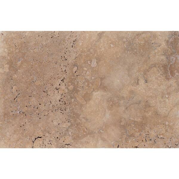 MSI Take Home Tile Sample - Mediterranean Walnut 6 in. x 6 in. Tumbled Travertine Paver Tile (0.25 sq. ft.)