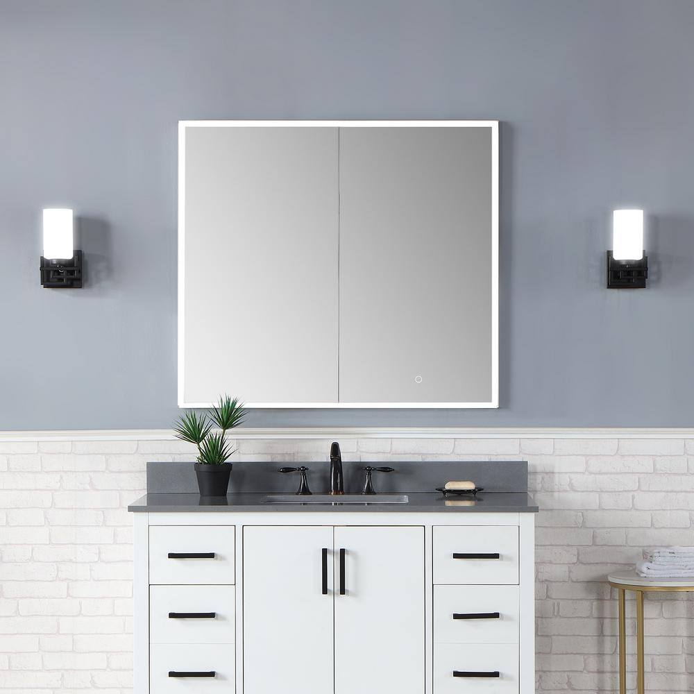 Carsoli 36" Frameless LED Lighted Bathroom Medicine Cabinet