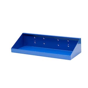 LocHook 18 in. W x 6-1/2 in. D Blue Epoxy Powder Coated Steel Shelf for LocBoard