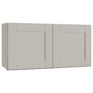 Shaker Assembled 36x18x12 in. Wall Bridge Kitchen Cabinet in Dove Gray