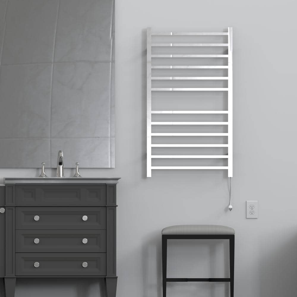 Polished Nickel Stainless Steel Wall Mounted Electric Towel Warmer