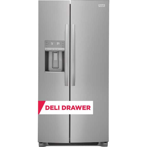 Gallery 33 in. 22.3 cu. ft. Standard Depth Side by Side Refrigerator in Smudge-Proof Stainless Steel, ENERGY STAR