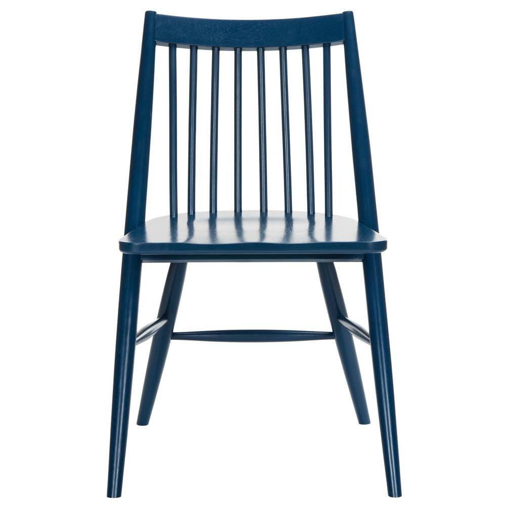 Navy High Back Wood Windsor Side Chair