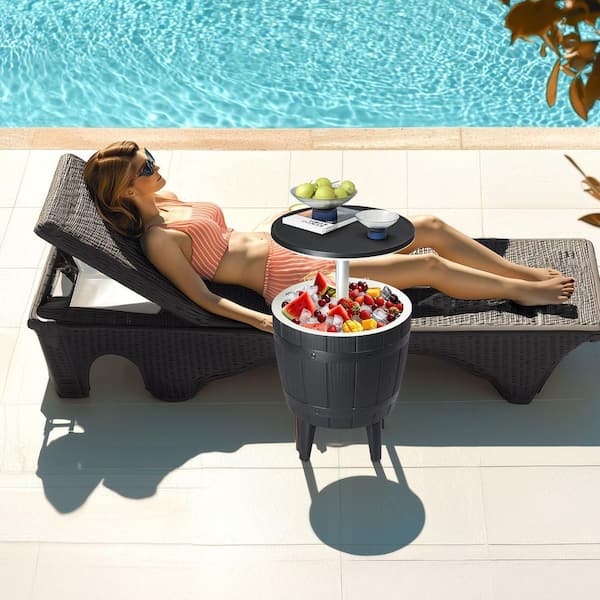 Geek Field × H&O ML SideTable AFAIF 19.09 in.Ice Bucket Black