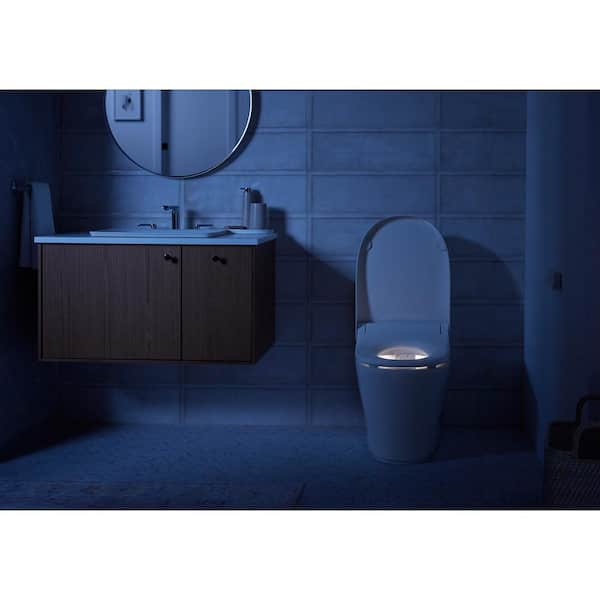 Innate 12 in. Rough In One-Piece 1.0/1.28 GPF Dual Flush Elongated Smart Bidet Toilet in White with Warm Air Drying