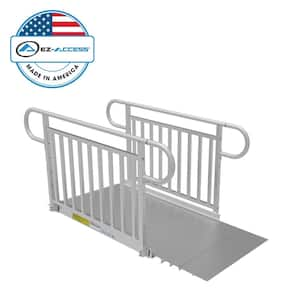 PATHWAY 3G 4 ft. Wheelchair Ramp Kit with Solid Surface Tread and Vertical Picket Handrails