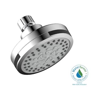 Eastport II 5-Spray Patterns 3.86 in. H Wall Mount Fixed Shower Head in Polished Chrome