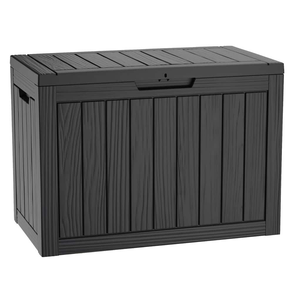 45 Gal. Black Lockable Resin Deck Box