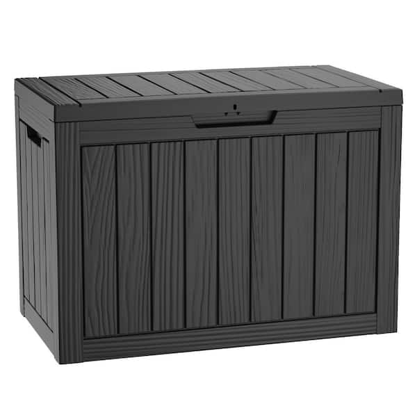 Unbranded 45 Gal. Black Lockable Resin Deck Box