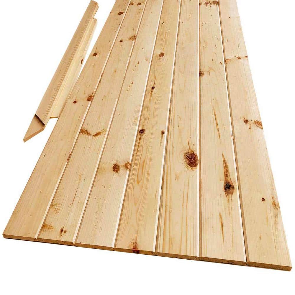 Light Brown Knotty Pine 84" x 24" Barn Door Slab
