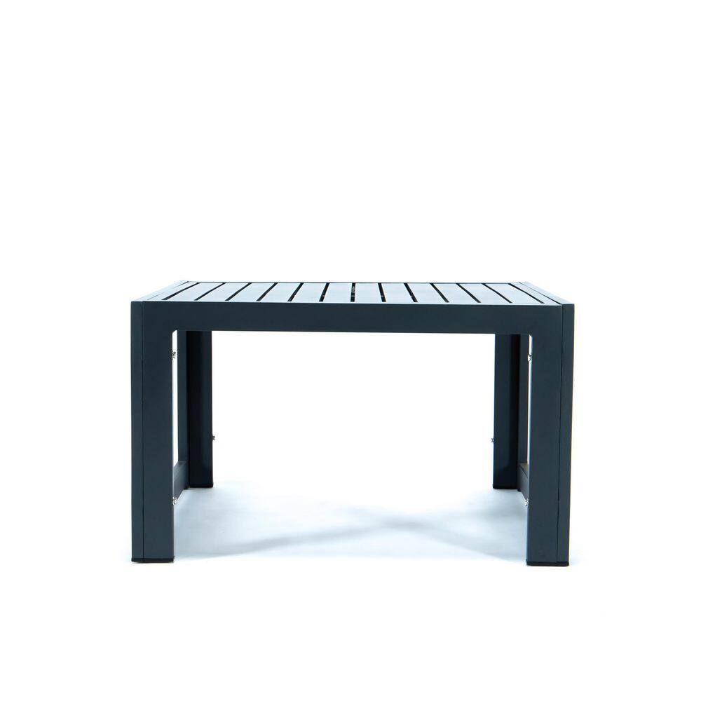 Chelsea Black Aluminum Outdoor Patio Coffee Table