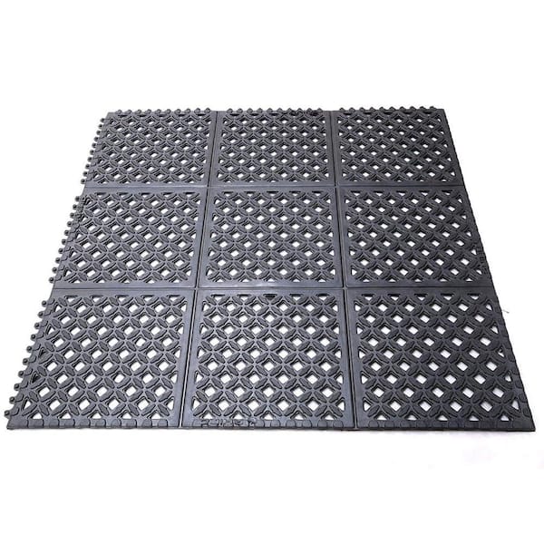 A1HC 35.43 in. x 35.43 in. Anti Fatigue Rubber Restaurant/Kitchen