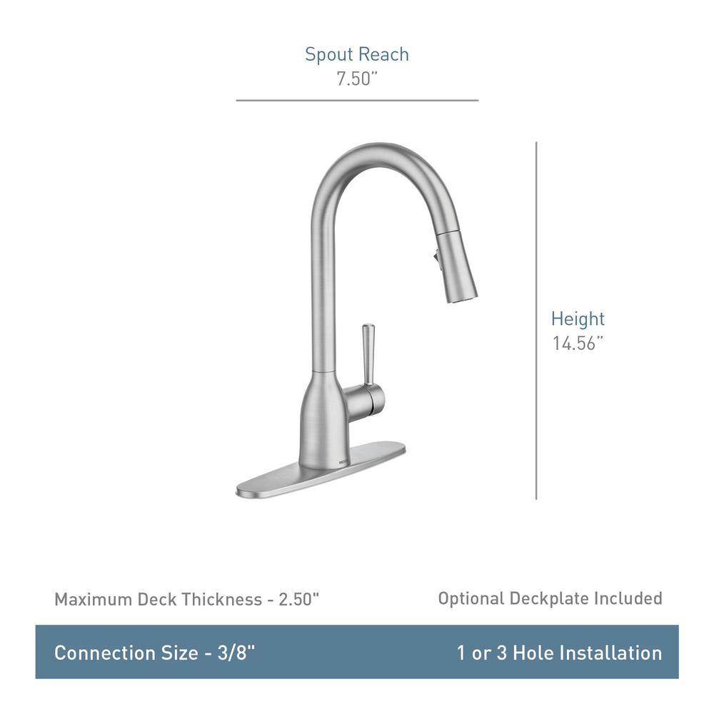 Adler Stainless Steel Pull-Down Kitchen Faucet with Spray