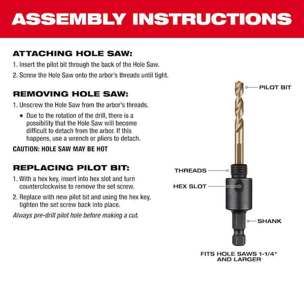 6 in. Hole Dozer Bi-Metal Hole Saw with 3/8 in. Arbor and Pilot Bit 6 in. Hole Dozer Bi-Metal Hole Saw with 3/8 in. Arbor and Pilot Bit