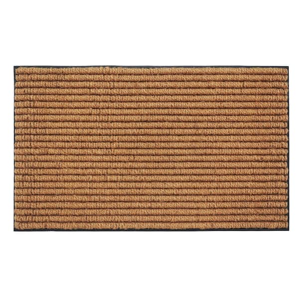 Rubber Tufted Coir 24 in. x 36 in. Indoor or Outdoor Multi Colored Doormat