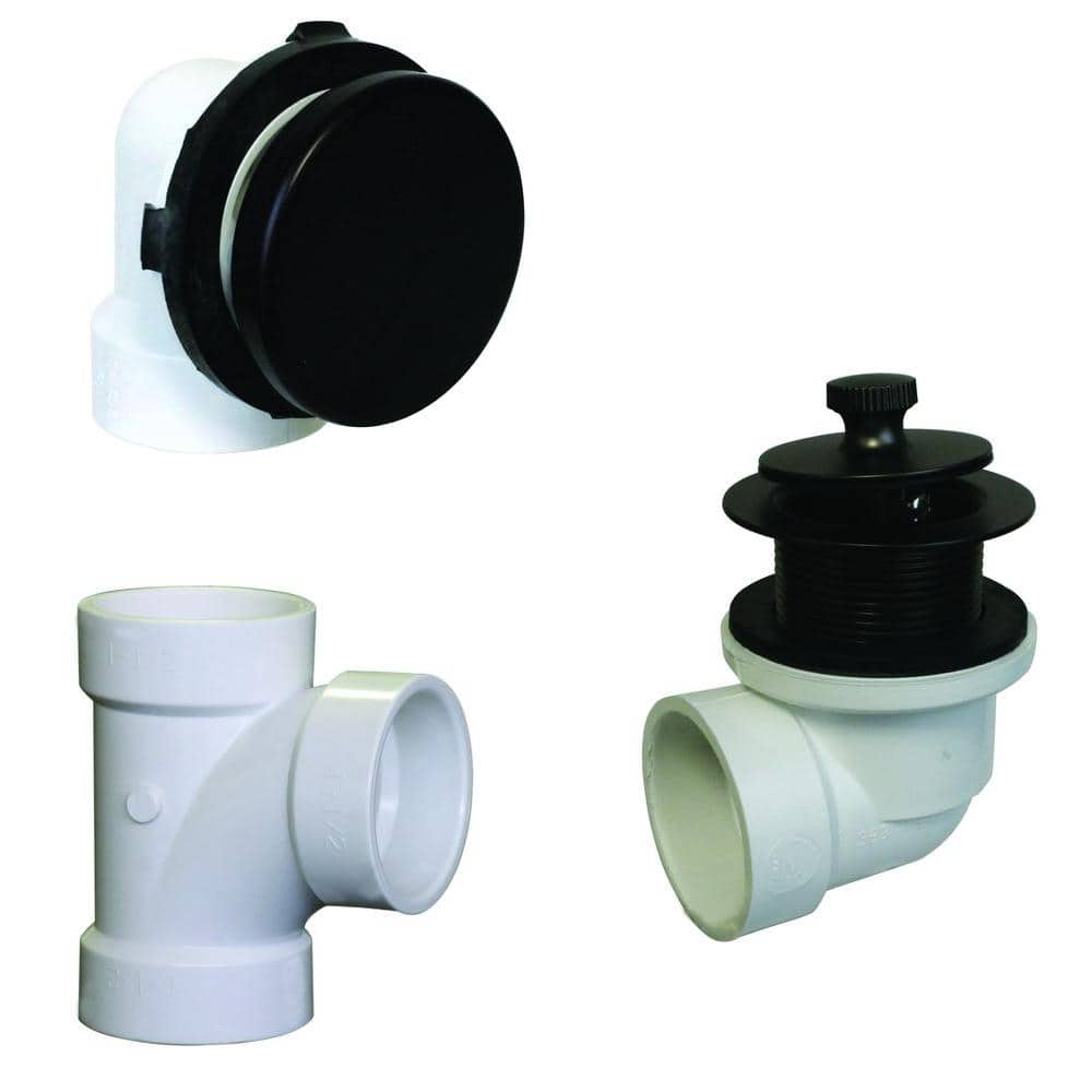 Illusionary Overflow, Sch. 40 PVC Plumbers Pack with Lift and Turn Bath Dra