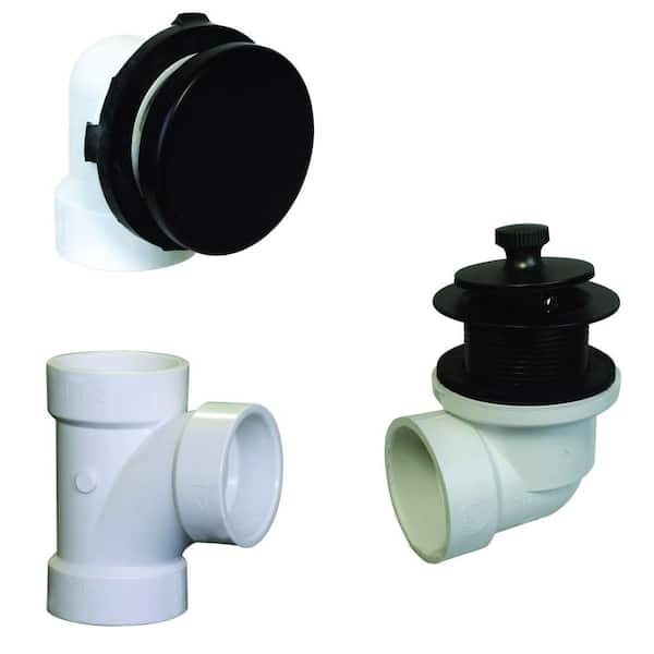 Unbranded Illusionary Overflow, Sch. 40 PVC Plumbers Pack with Lift and Turn Bath Drain in Oil Rubbed Bronze