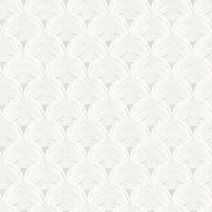 Santiago Grey Scalloped Grey Wallpaper Sample
