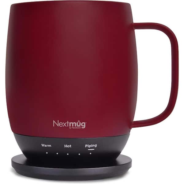 Unbranded 14 oz. Red Stainless Steel Ceramic Self Heating Mug Latte Cups