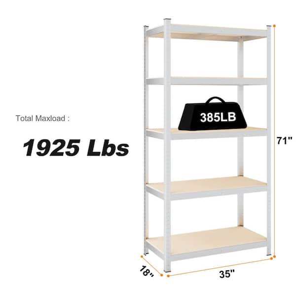 Craftsman 24-in D x 40-in W x 72-in H 5-Tier Plastic Utility Shelving Unit