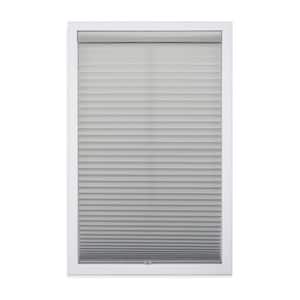 Silver Gray Cordless Light Filtering Polyester Pleated Shades - 46 in. W x 48 in. L