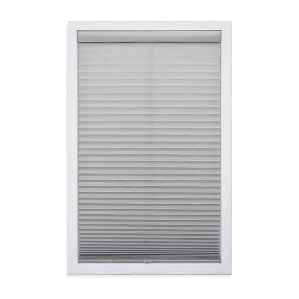 Perfect Lift Window Treatment Silver Gray Cordless Light Filtering Polyester Pleated Shades - 47 in. W x 48 in. L