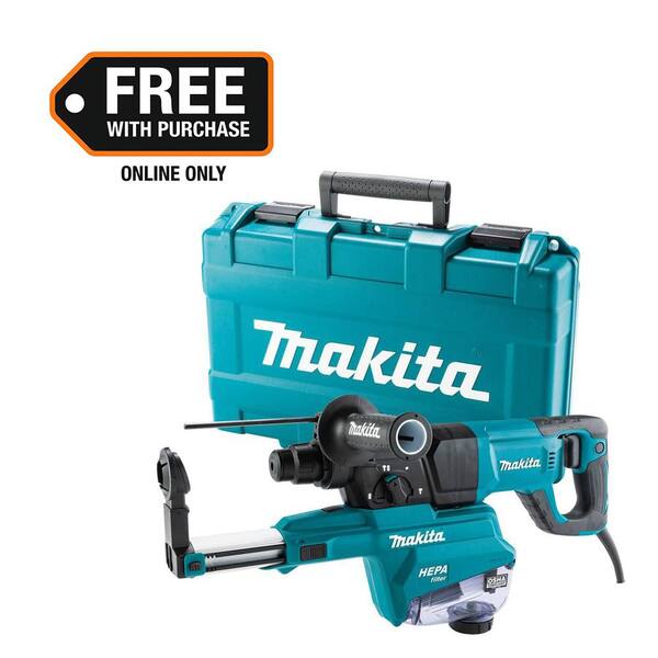 1 in. SDS-PLUS AVT Rotary Hammer, w/HEPA Dust Extractor, 3-mode, variable speed, case (D-handle)